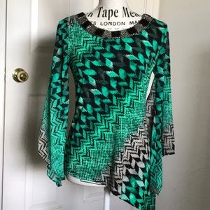 Alfani hi/low tunic style top, size S